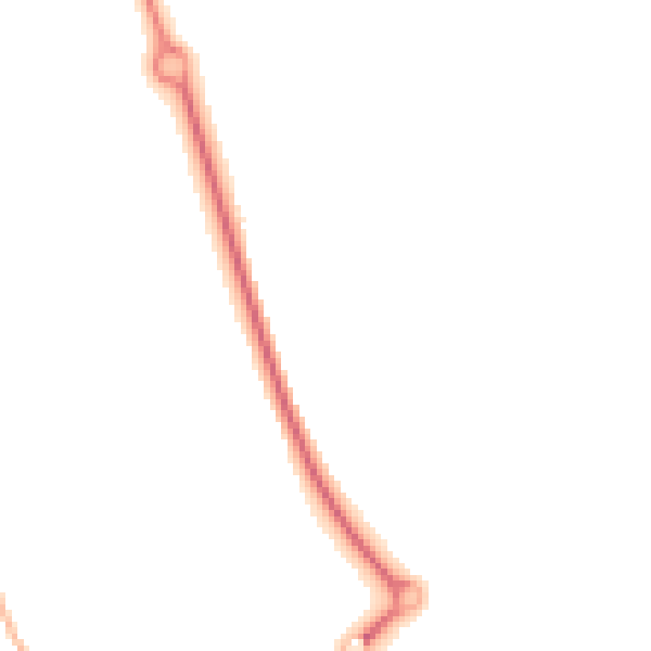 Night-time road noise heatmap for MK40 4SX