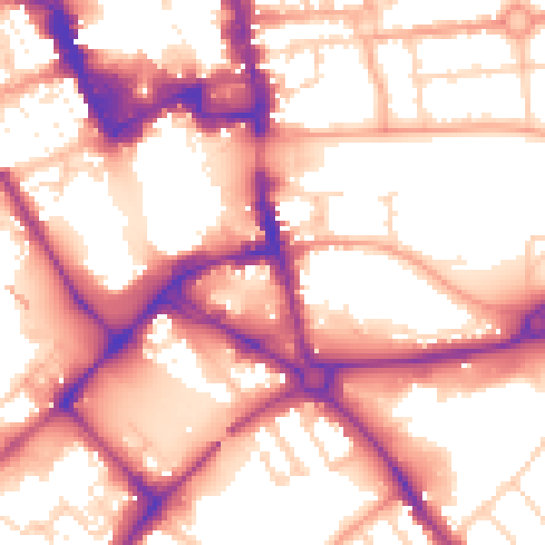 Daytime road noise heatmap for MK42 0AH