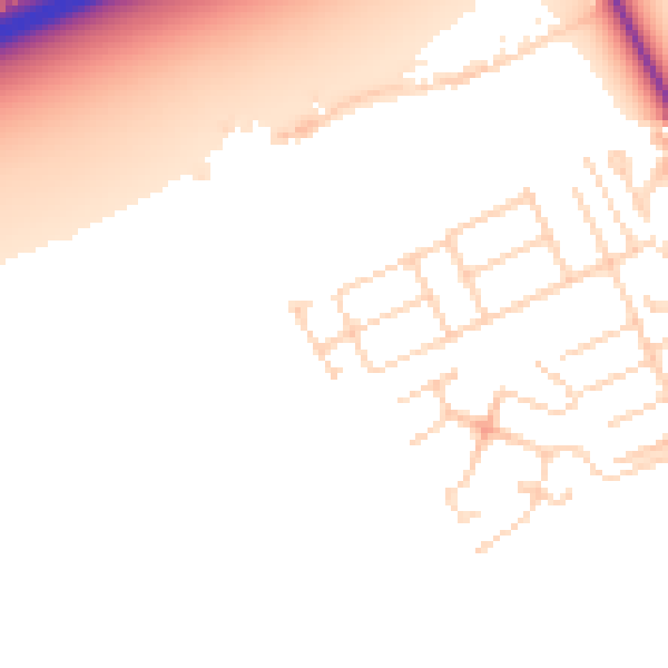 Daytime road noise heatmap for MK42 0AP