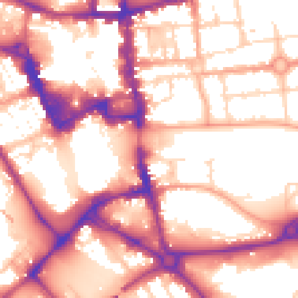 Daytime road noise heatmap for MK42 0AU