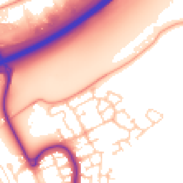 Daytime road noise heatmap for MK42 0DP