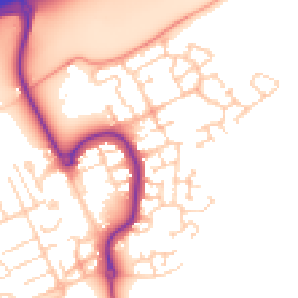 Daytime road noise heatmap for MK42 0GD