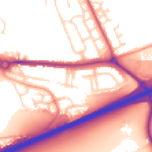 Daytime road noise heatmap for MK42 0SU