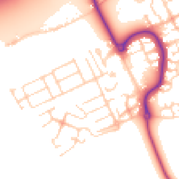 Daytime road noise heatmap for MK42 0SZ