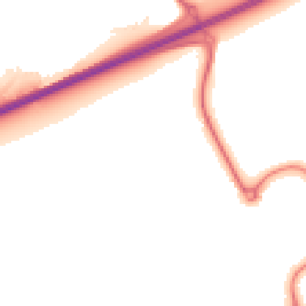 Night-time road noise heatmap for MK42 0TB