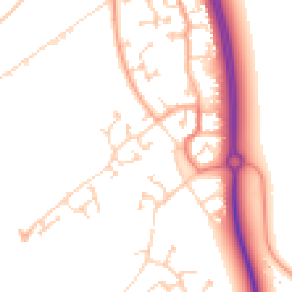 Daytime road noise heatmap for MK42 6BB