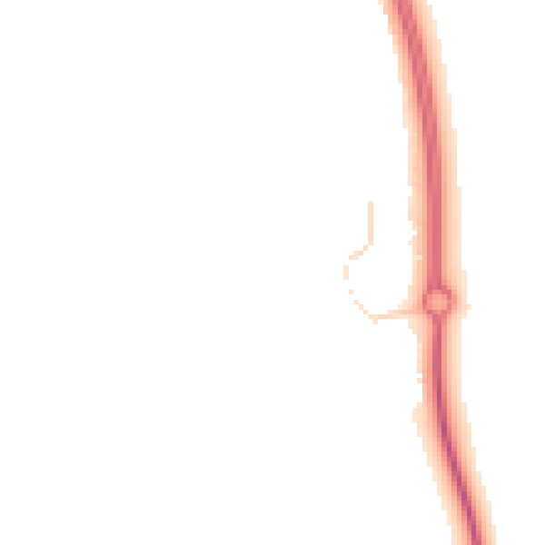 Night-time road noise heatmap for MK42 6BB