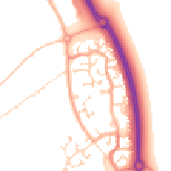 Daytime road noise heatmap for MK42 6BN