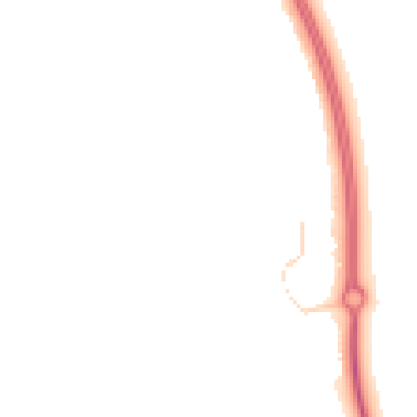 Night-time road noise heatmap for MK42 6DT
