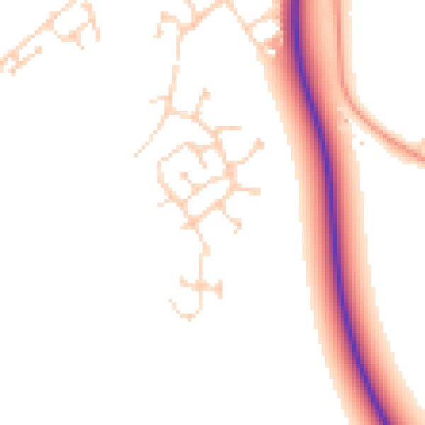 Daytime road noise heatmap for MK42 6DY
