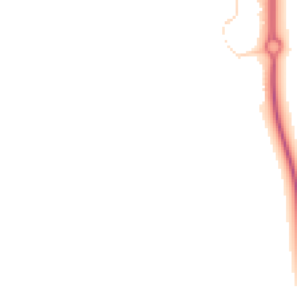 Night-time road noise heatmap for MK42 6FQ