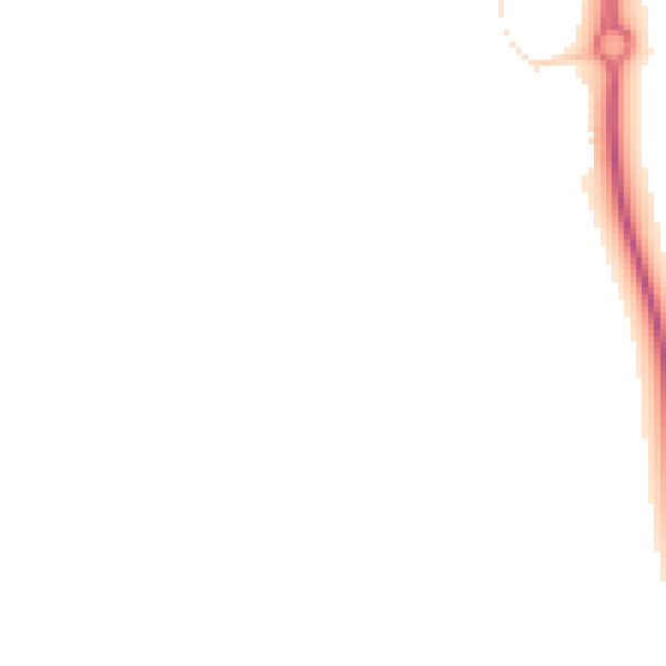 Night-time road noise heatmap for MK42 6FX