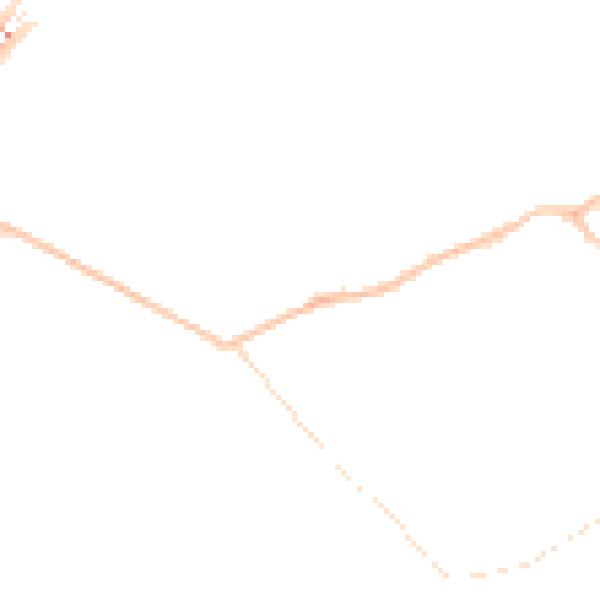 Night-time road noise heatmap for MK42 7BN