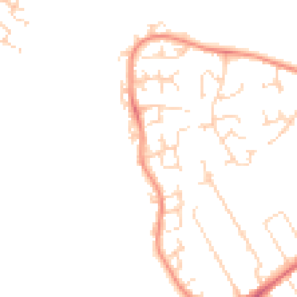 Daytime road noise heatmap for MK42 8QS
