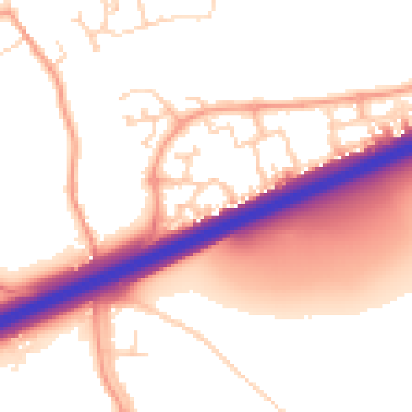 Daytime road noise heatmap for MK42 9FE