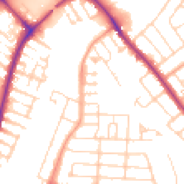 Daytime road noise heatmap for MK42 9LR