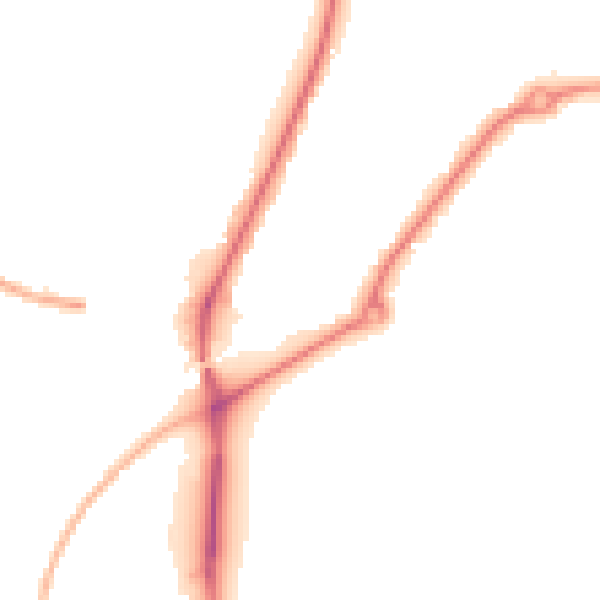 Night-time road noise heatmap for MK42 9XQ
