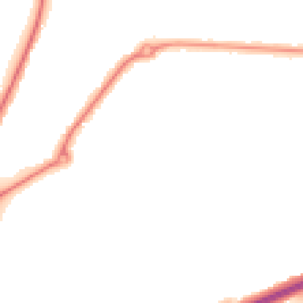 Night-time road noise heatmap for MK42 9XY