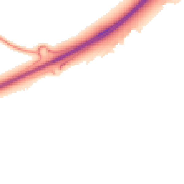Night-time road noise heatmap for MK43 0AQ