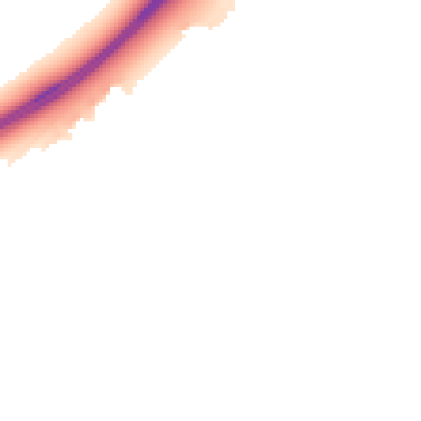 Night-time road noise heatmap for MK43 0EG