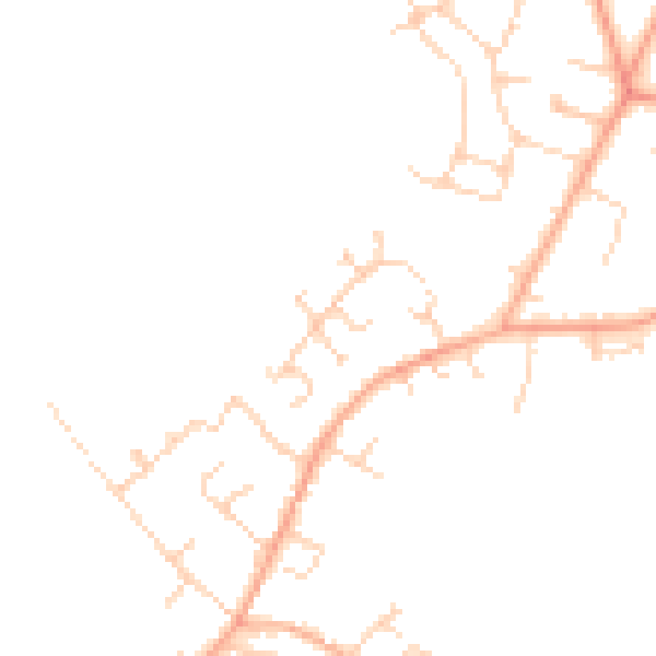 Daytime road noise heatmap for MK43 0EH