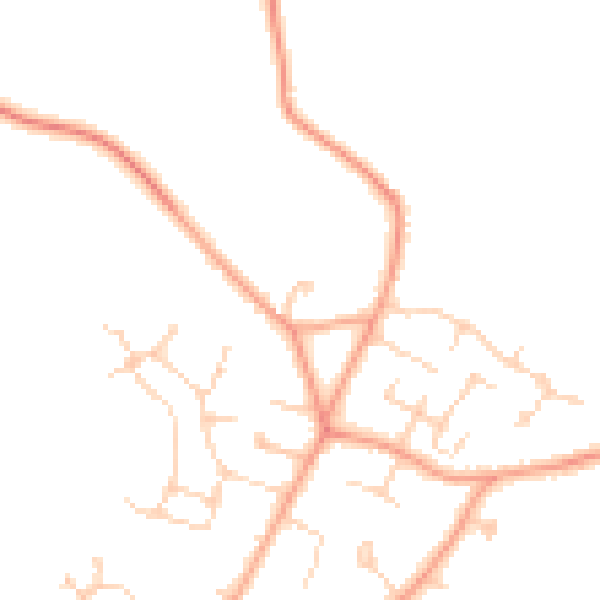 Daytime road noise heatmap for MK43 0FP