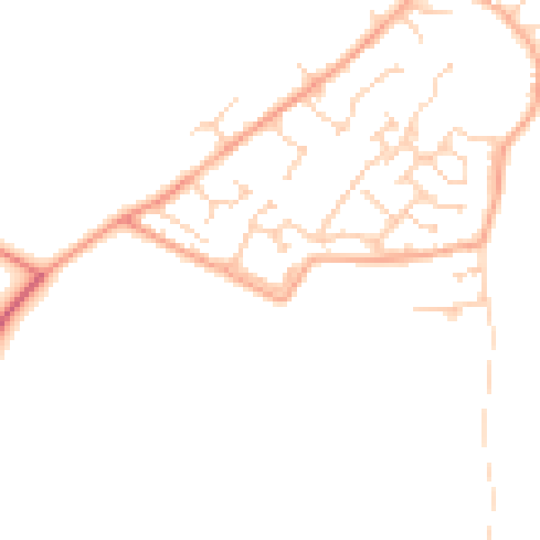 Daytime road noise heatmap for MK43 0GG