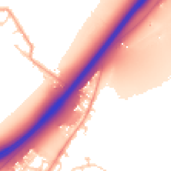 Daytime road noise heatmap for MK43 0GW