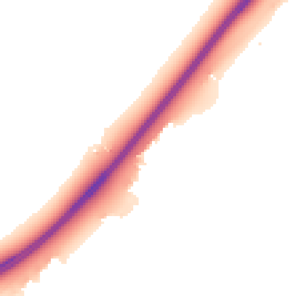 Night-time road noise heatmap for MK43 0GW