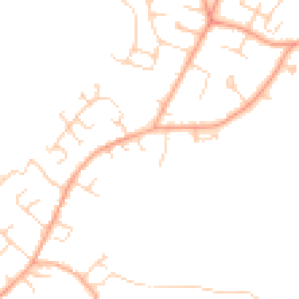 Daytime road noise heatmap for MK43 0HE
