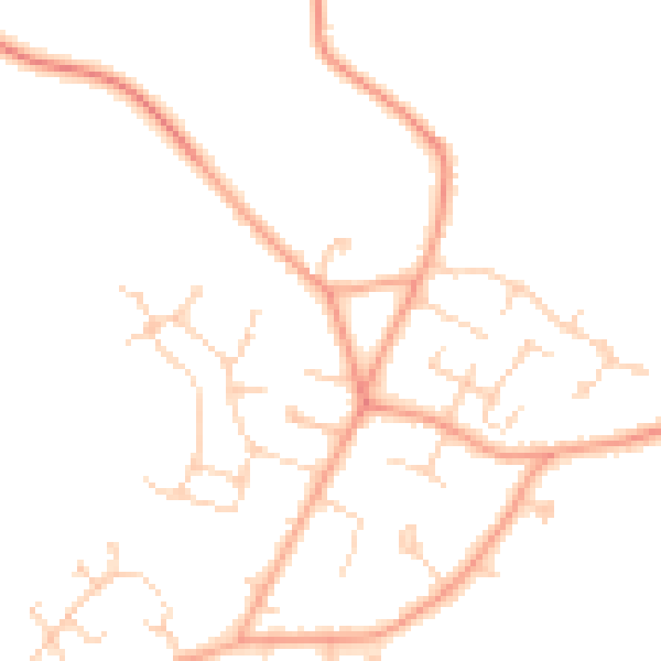 Daytime road noise heatmap for MK43 0JQ