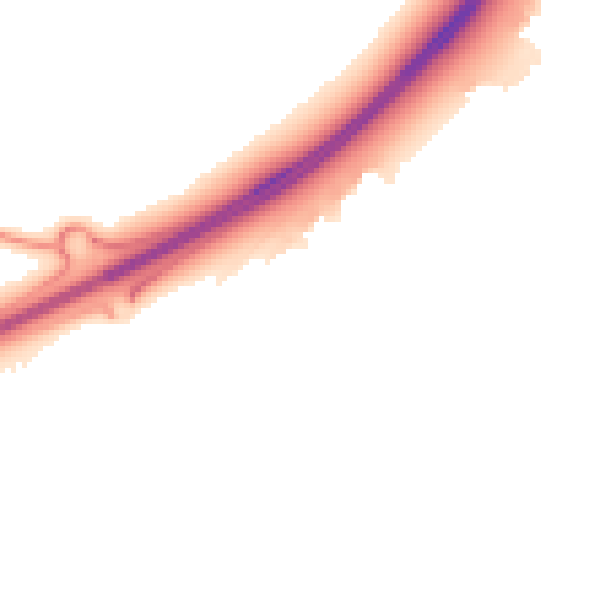 Night-time road noise heatmap for MK43 0JZ
