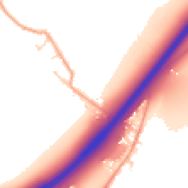 Daytime road noise heatmap for MK43 0LR