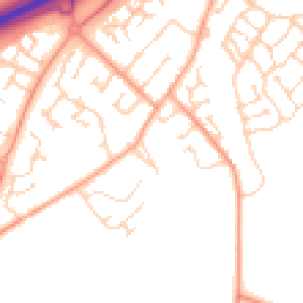 Daytime road noise heatmap for MK43 0NE