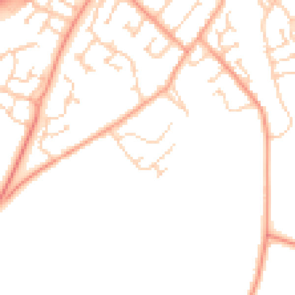 Daytime road noise heatmap for MK43 0NS