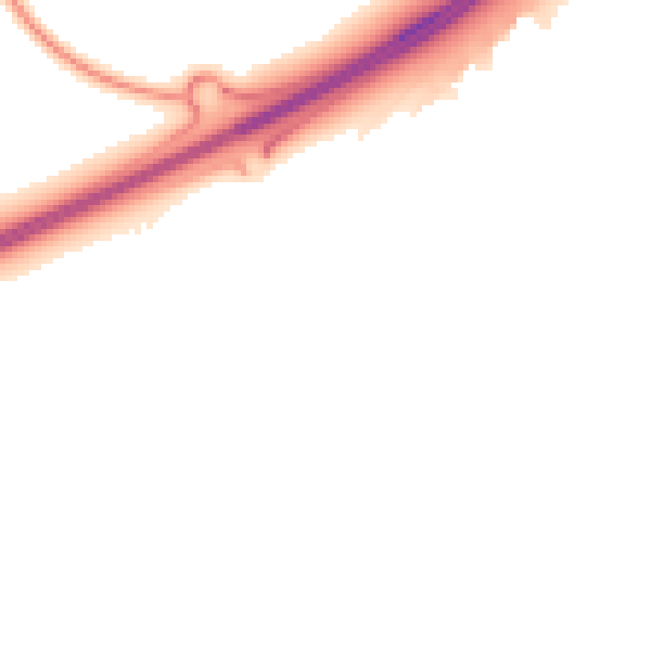 Night-time road noise heatmap for MK43 0QB