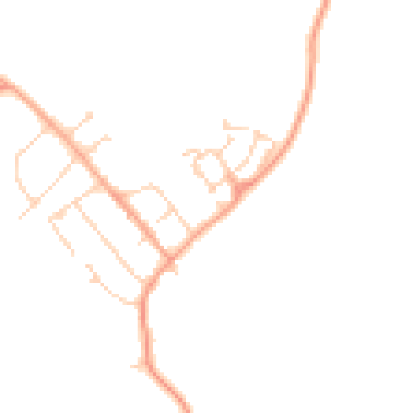 Daytime road noise heatmap for MK43 0RY