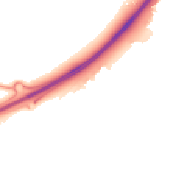 Night-time road noise heatmap for MK43 0SG