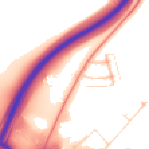 Daytime road noise heatmap for MK43 0SW