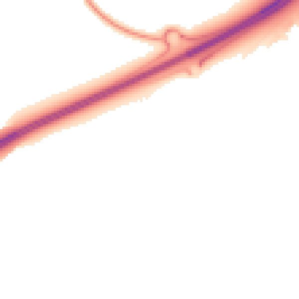 Night-time road noise heatmap for MK43 0TJ