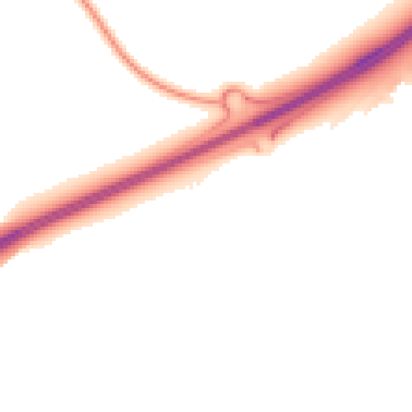 Night-time road noise heatmap for MK43 0TP