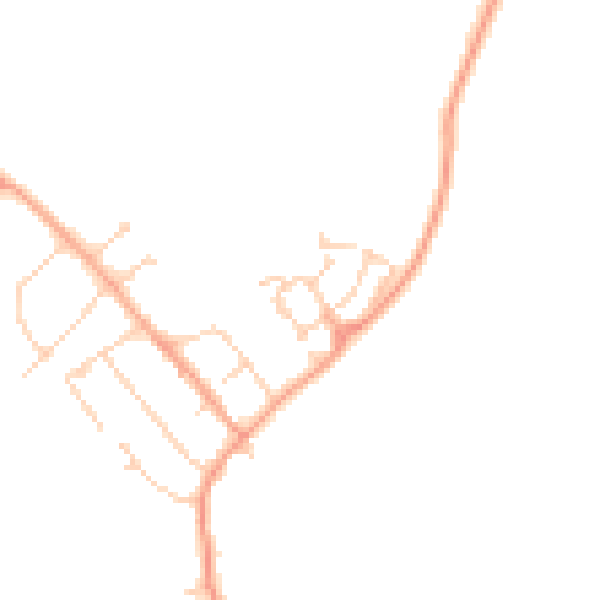 Daytime road noise heatmap for MK43 0UQ