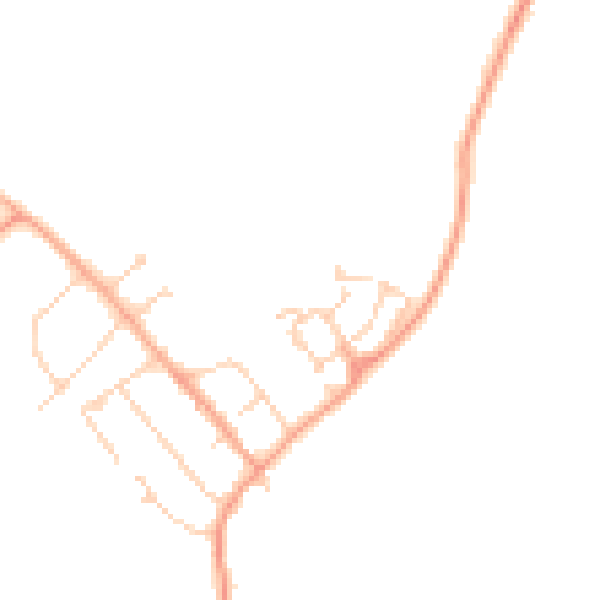 Daytime road noise heatmap for MK43 0UW