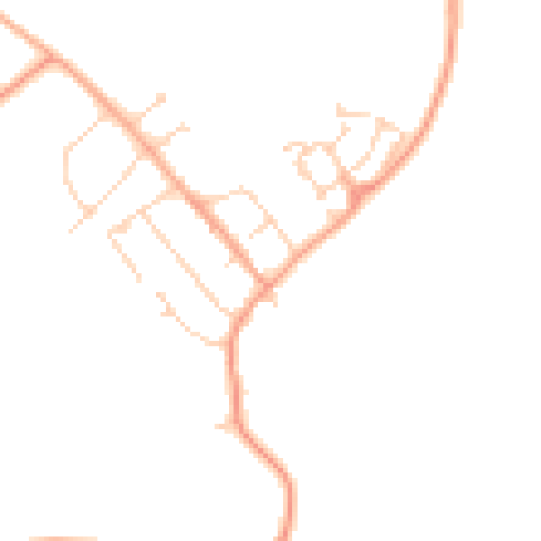 Daytime road noise heatmap for MK43 0WA