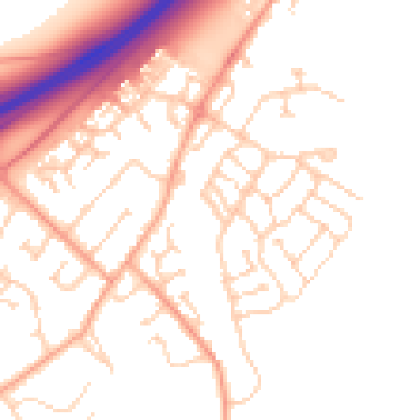Daytime road noise heatmap for MK43 0WH