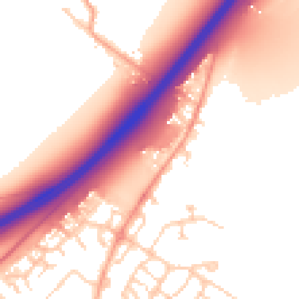 Daytime road noise heatmap for MK43 0WT