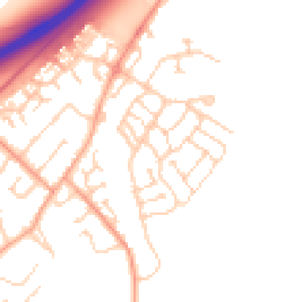 Daytime road noise heatmap for MK43 0YR