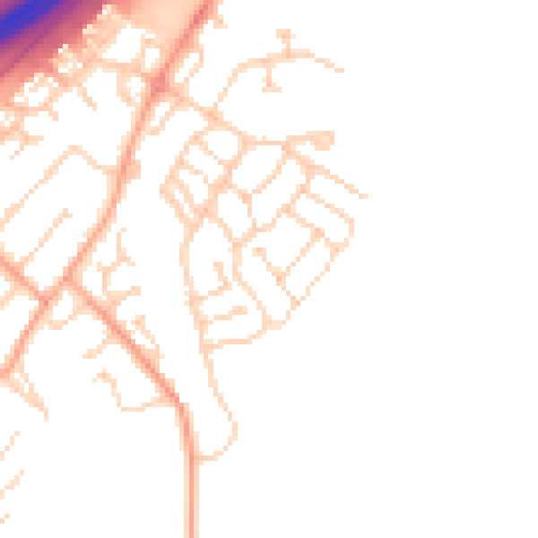Daytime road noise heatmap for MK43 0YS