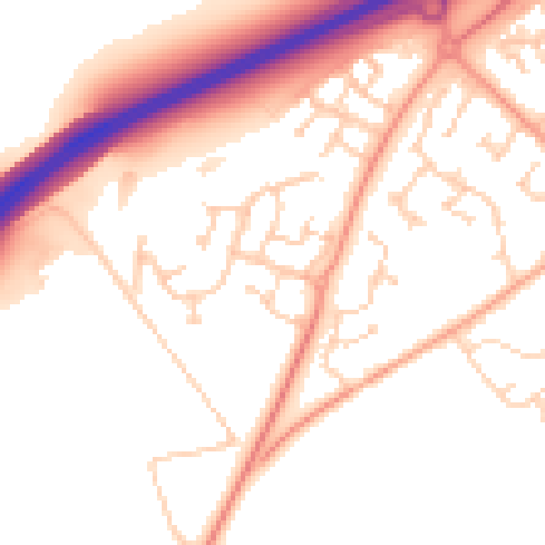 Daytime road noise heatmap for MK43 2AD