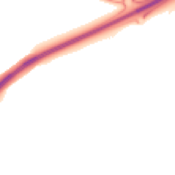 Night-time road noise heatmap for MK43 2AE
